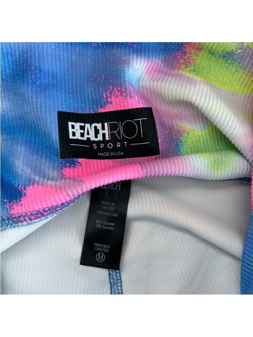 BEACH RIOT Sport Tie Dye Ribbed Leggings size medium m - Picture 2 of 4